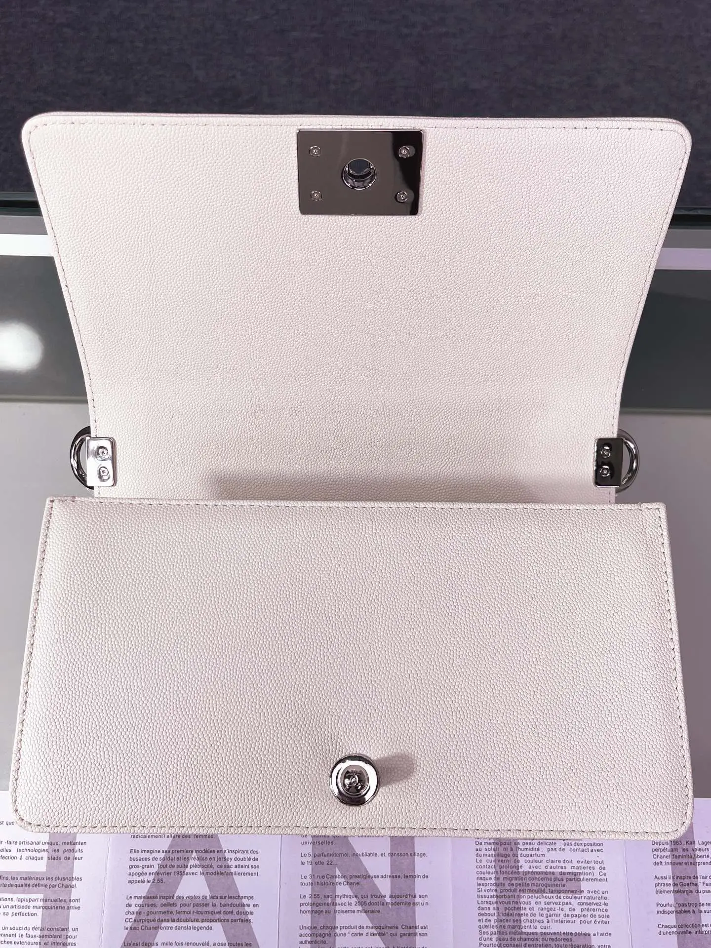 Chanel Boy Handbag A67086 White