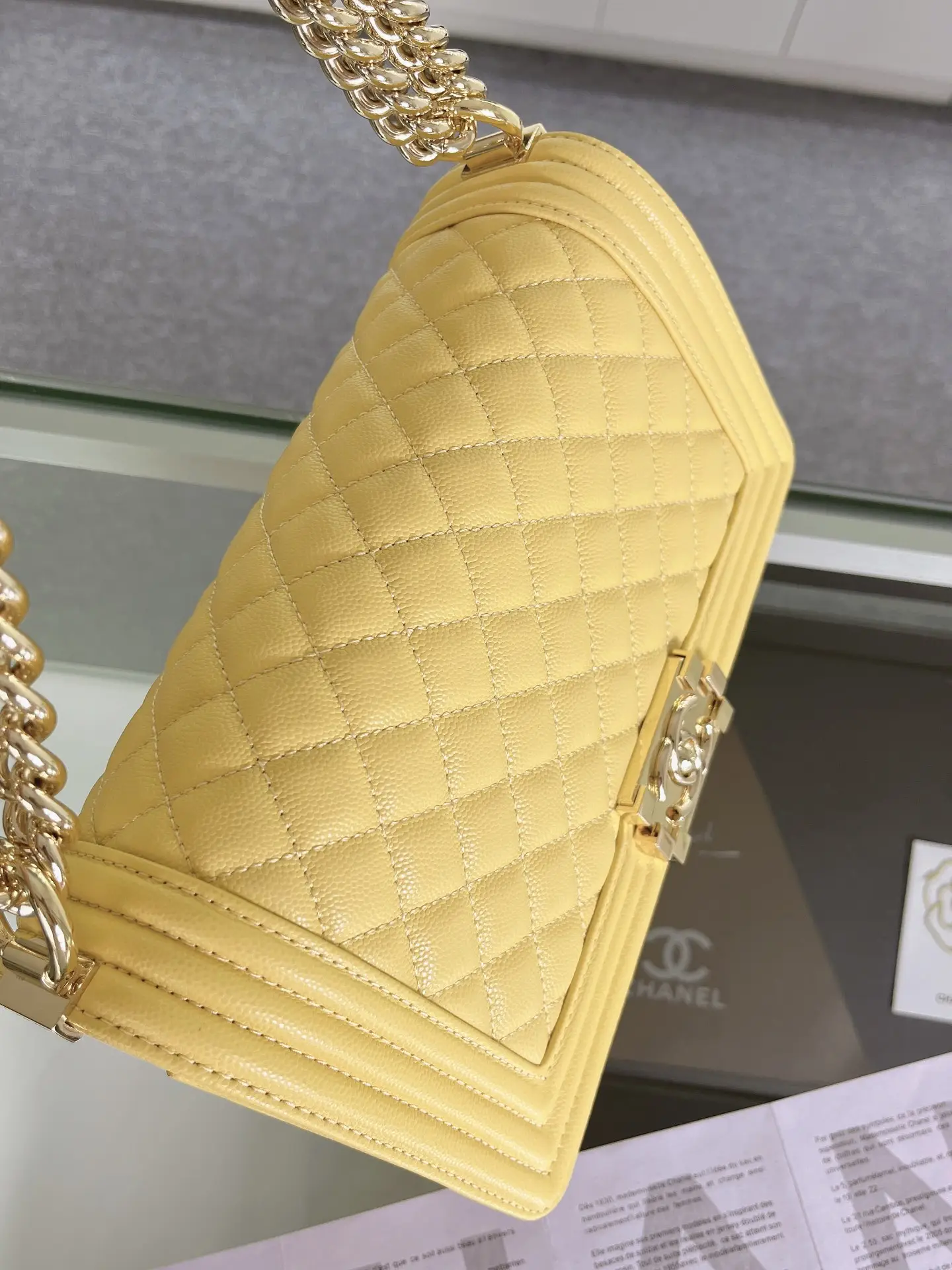 Chanel Boy Handbag A67086 Yellow