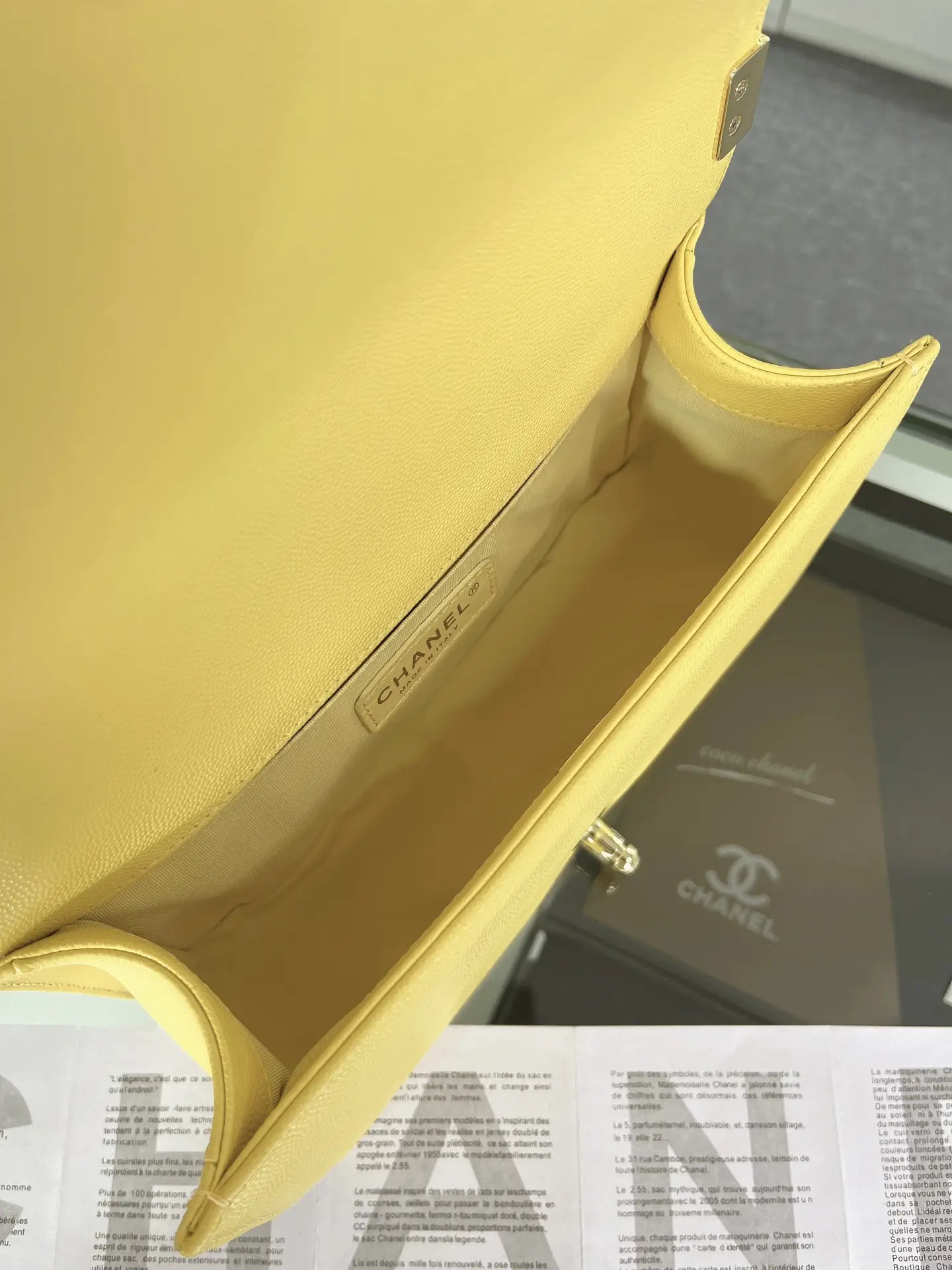 Chanel Boy Handbag A67086 Yellow