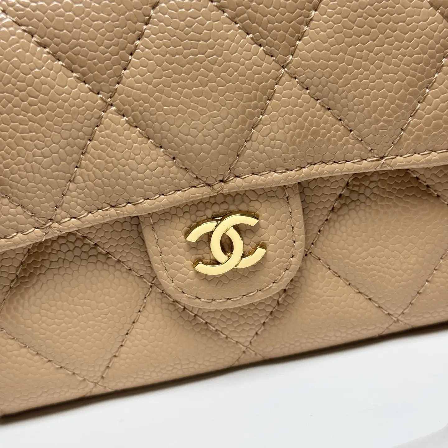 Chanel Chain Wallet Beige