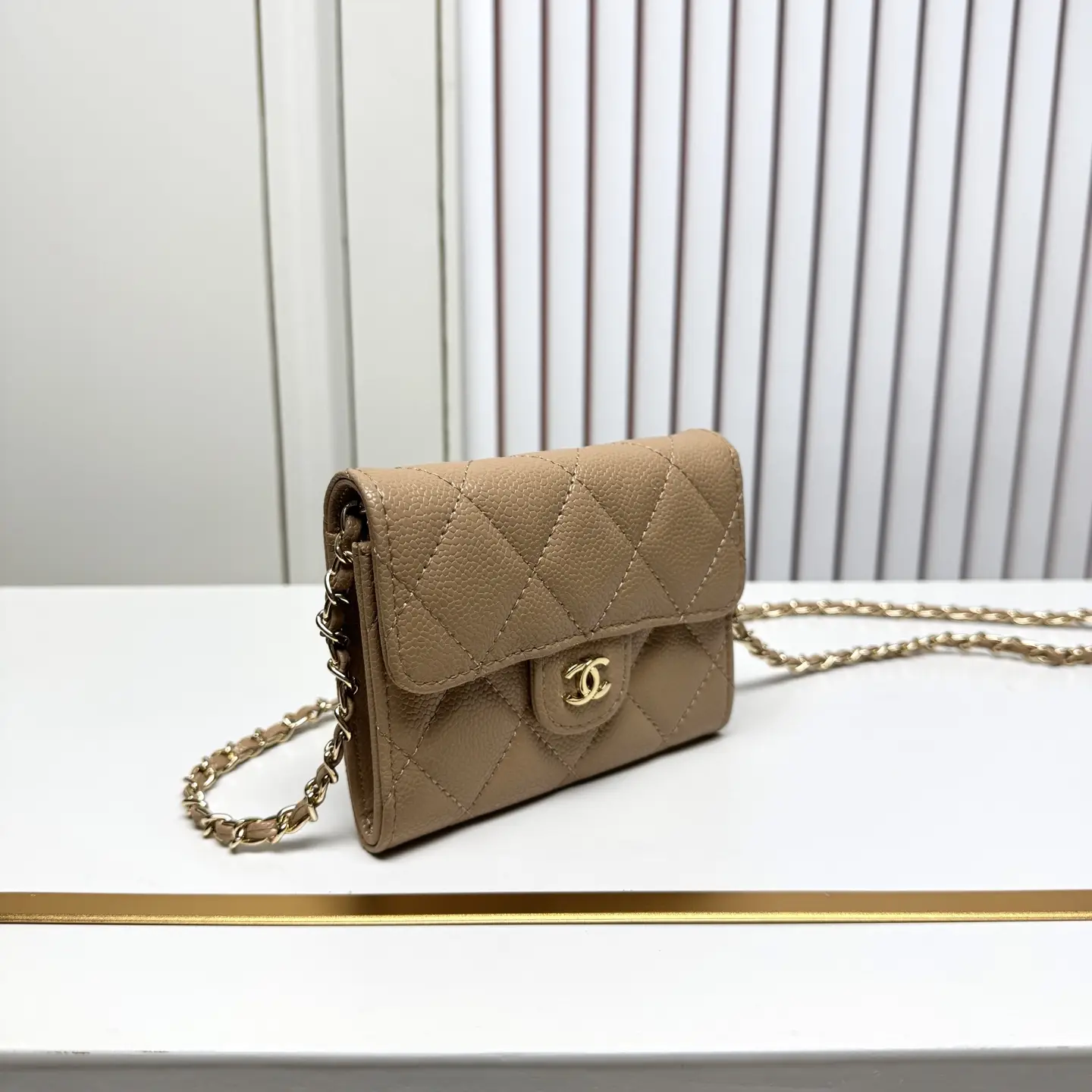Chanel Chain Wallet Beige