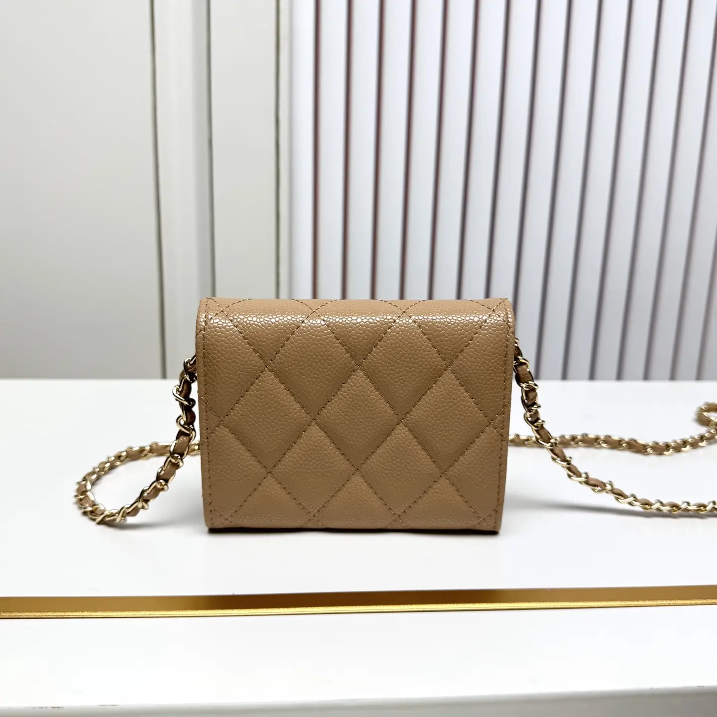 Chanel Chain Wallet Beige