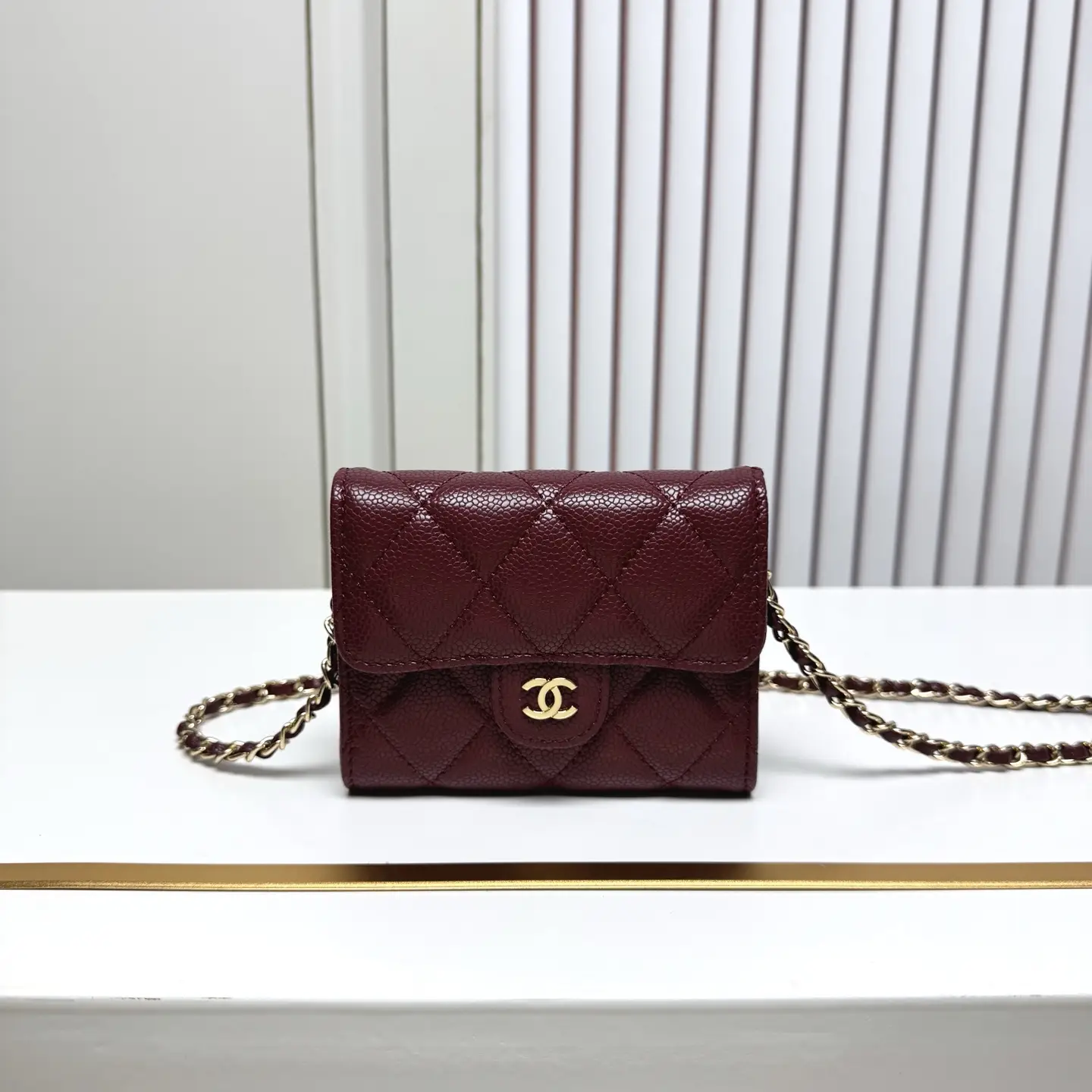Chanel Chain Wallet Burgundy