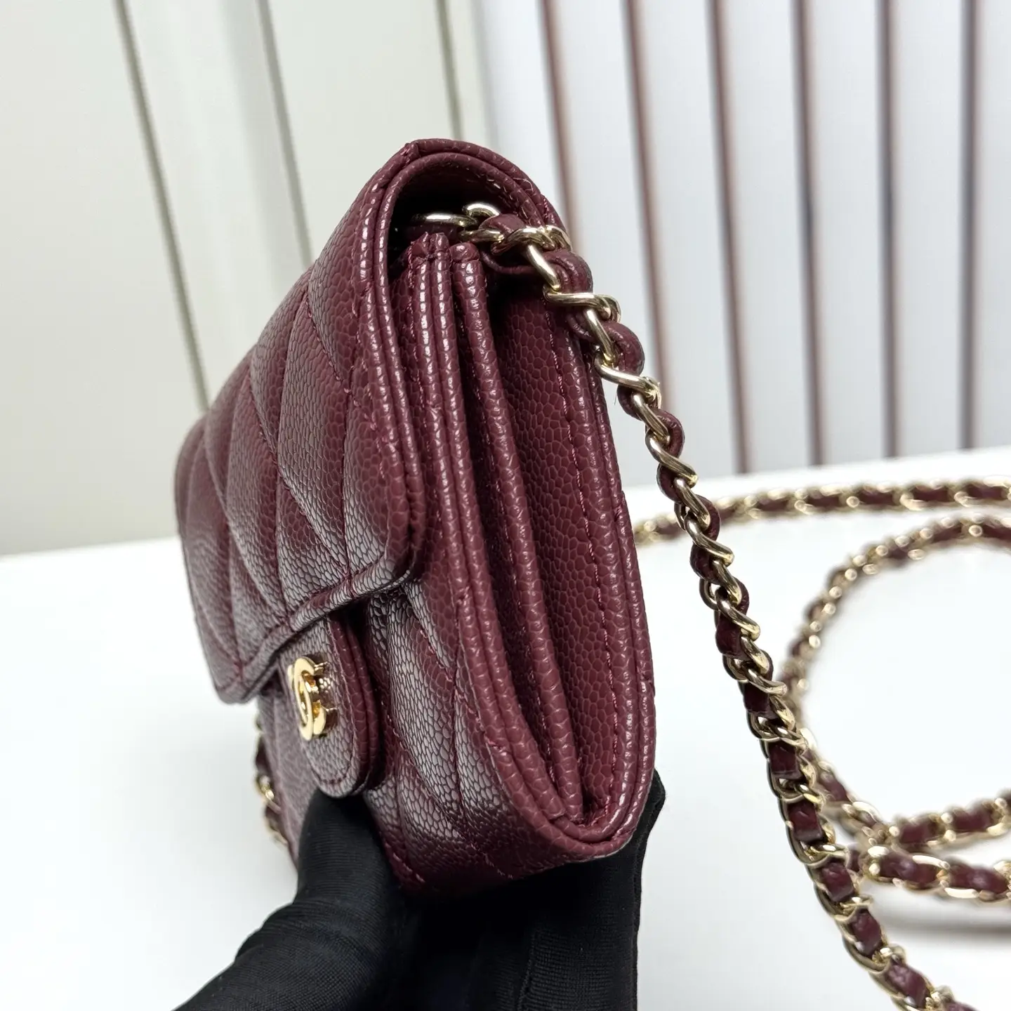 Chanel Chain Wallet Burgundy