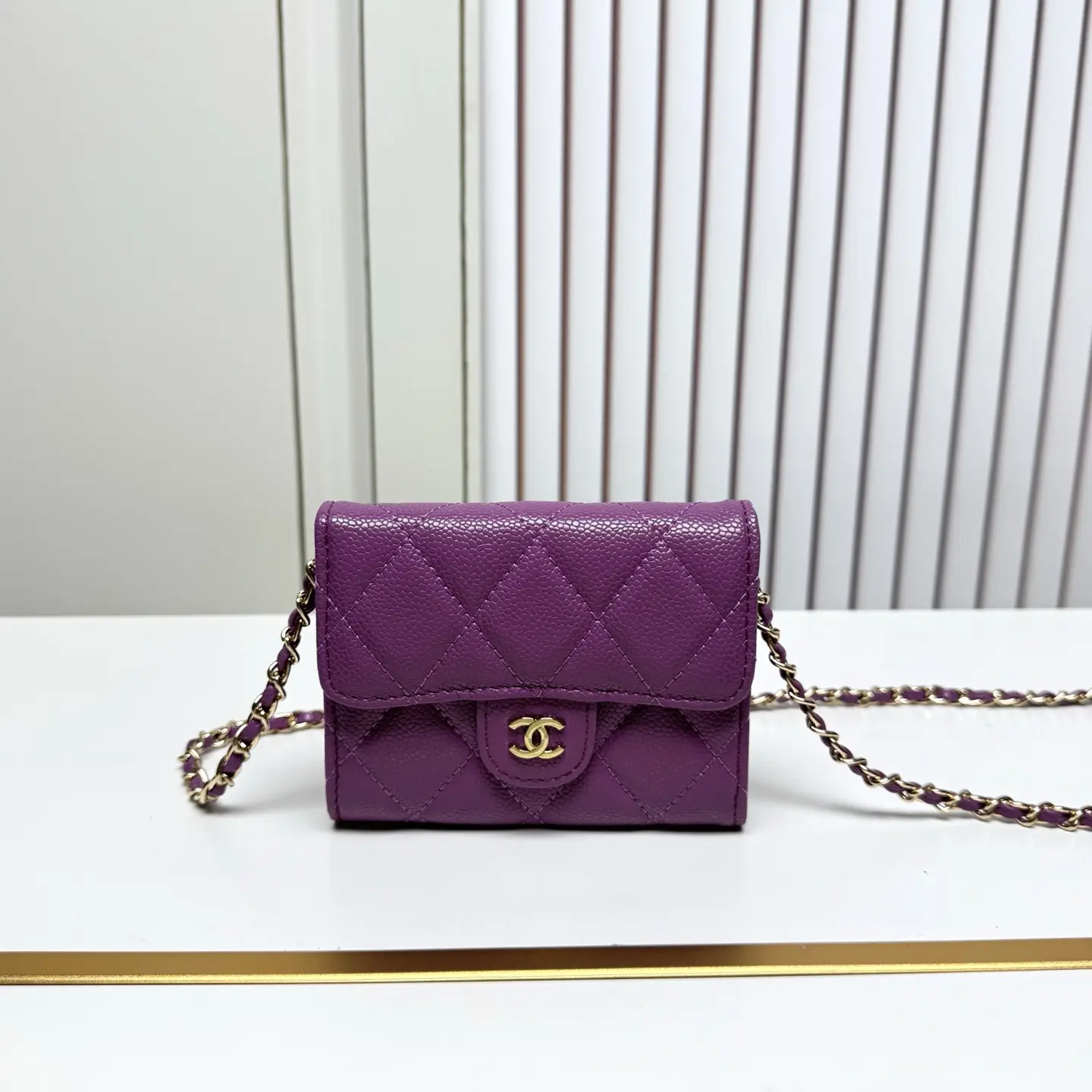 Chanel Chain Wallet Purple