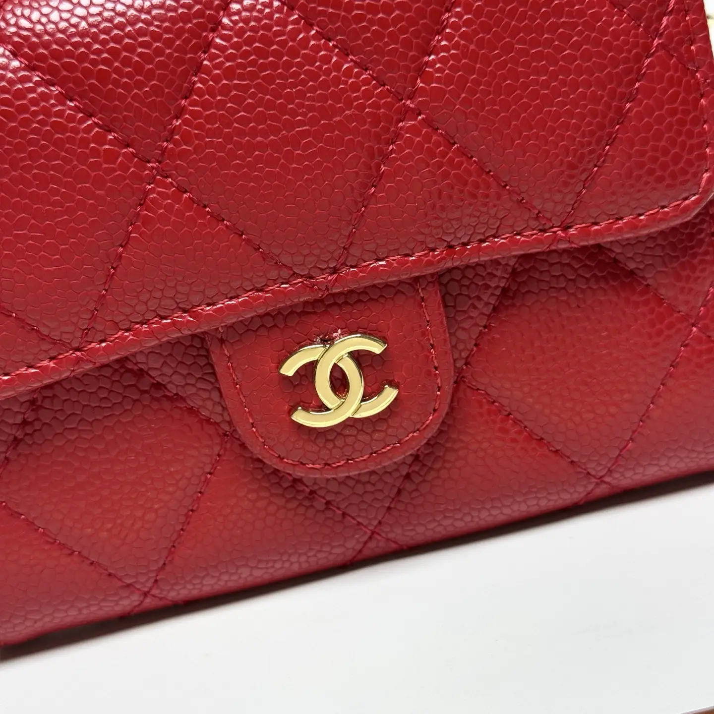 Chanel Chain Wallet Red