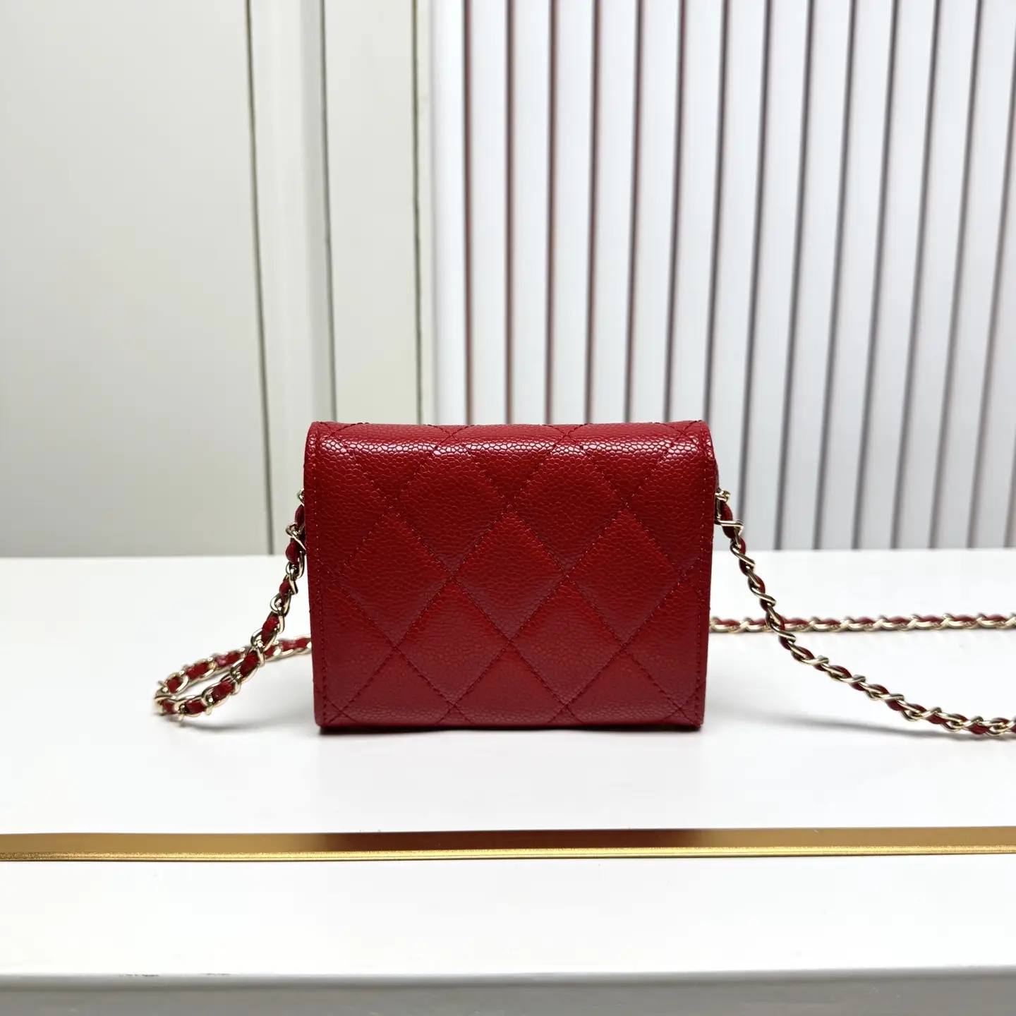 Chanel Chain Wallet Red