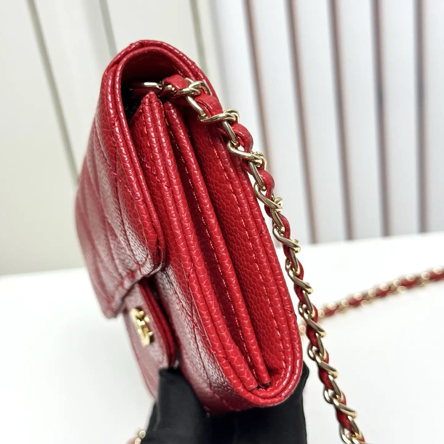 Chanel Chain Wallet Red