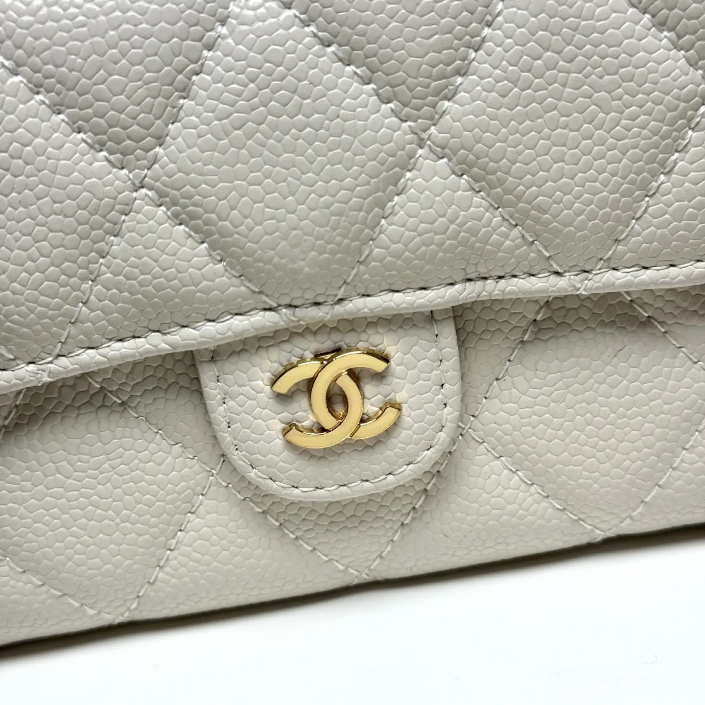 Chanel Chain Wallet White