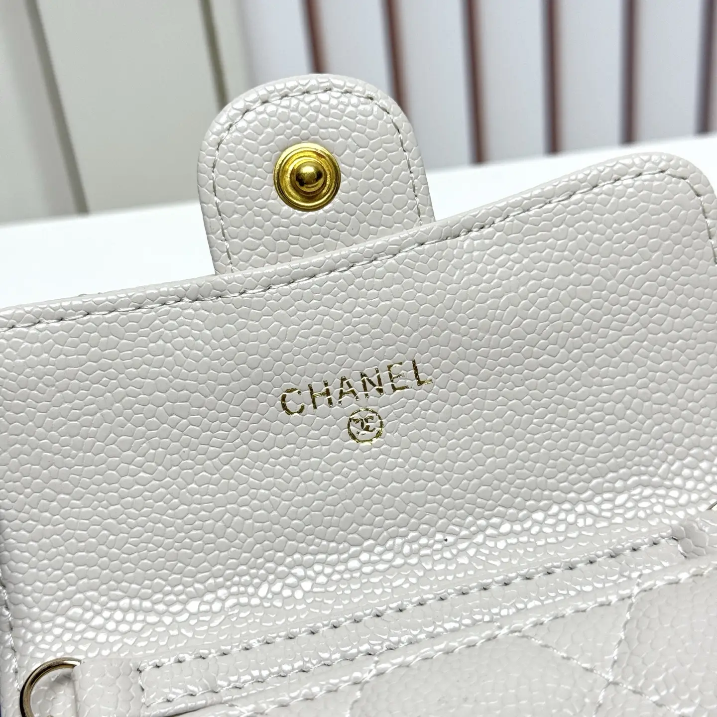 Chanel Chain Wallet White