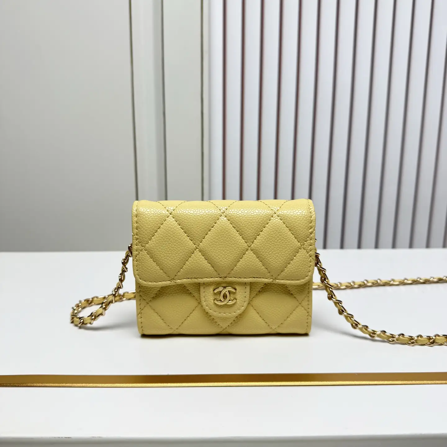Chanel Chain Wallet Yellow