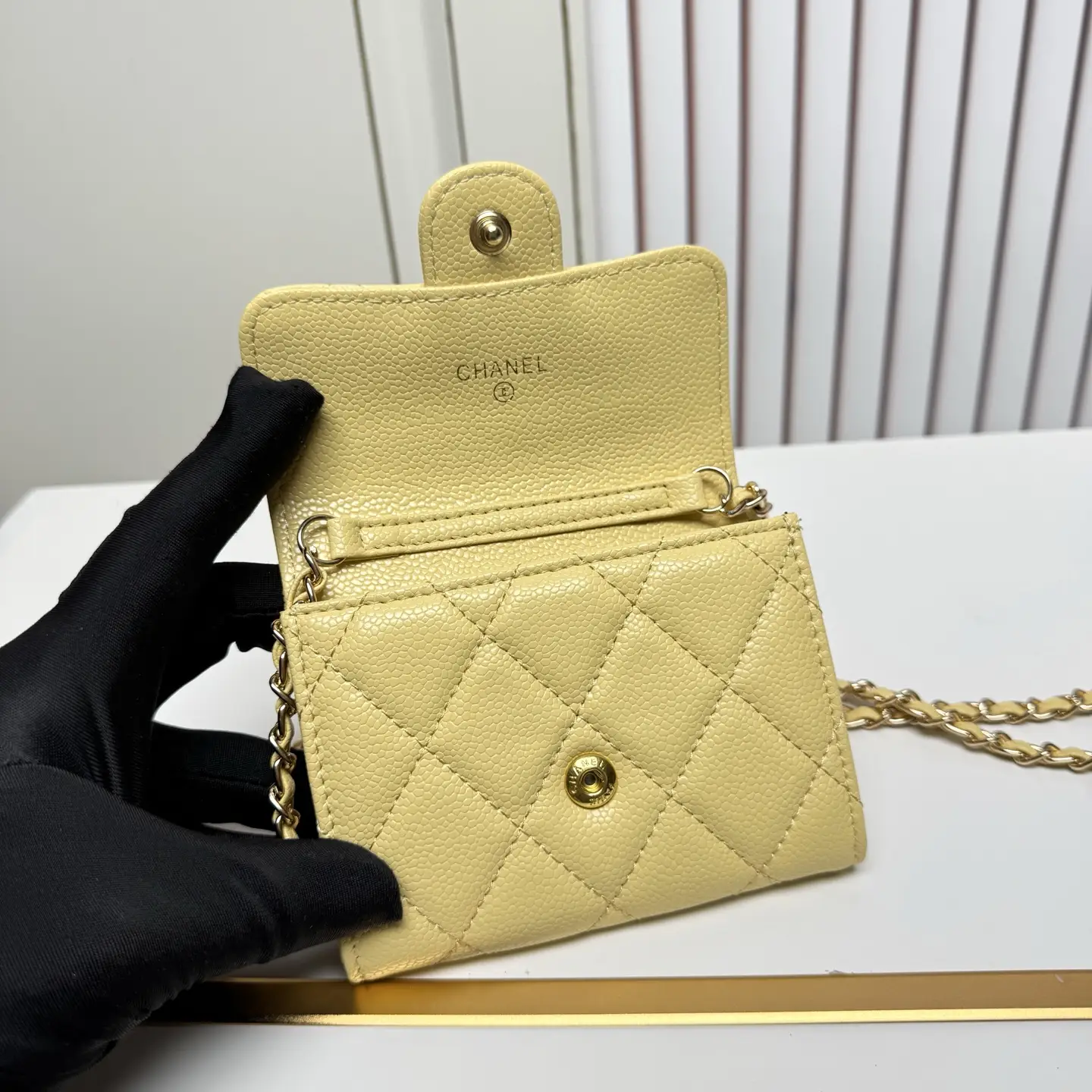 Chanel Chain Wallet Yellow