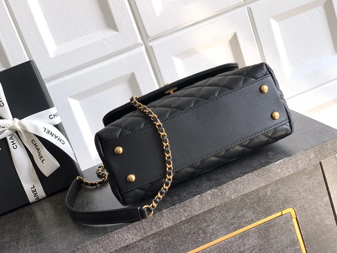 Chanel Coco Ring Handle Bag Black