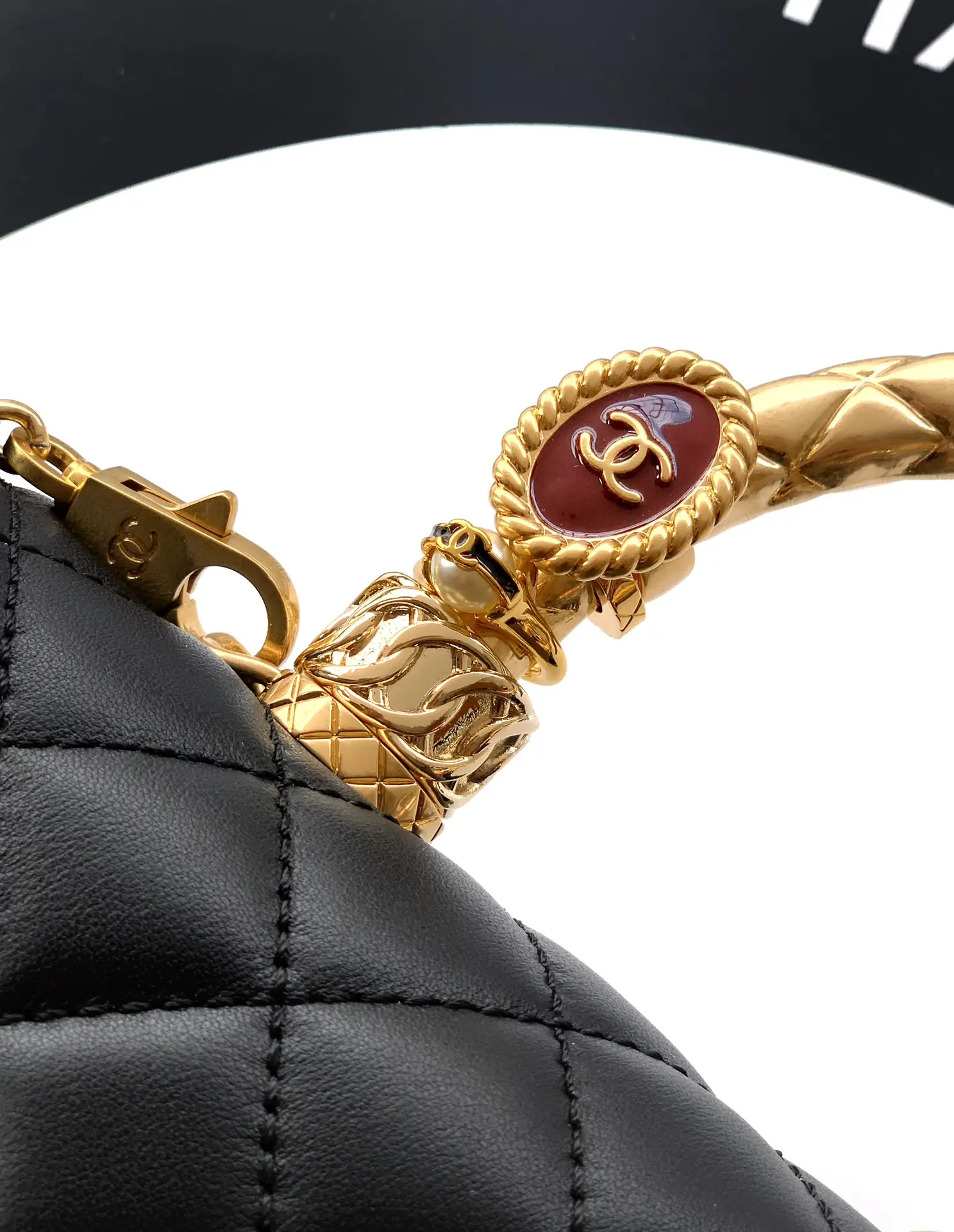 Chanel Coco Ring Handle Bag Black