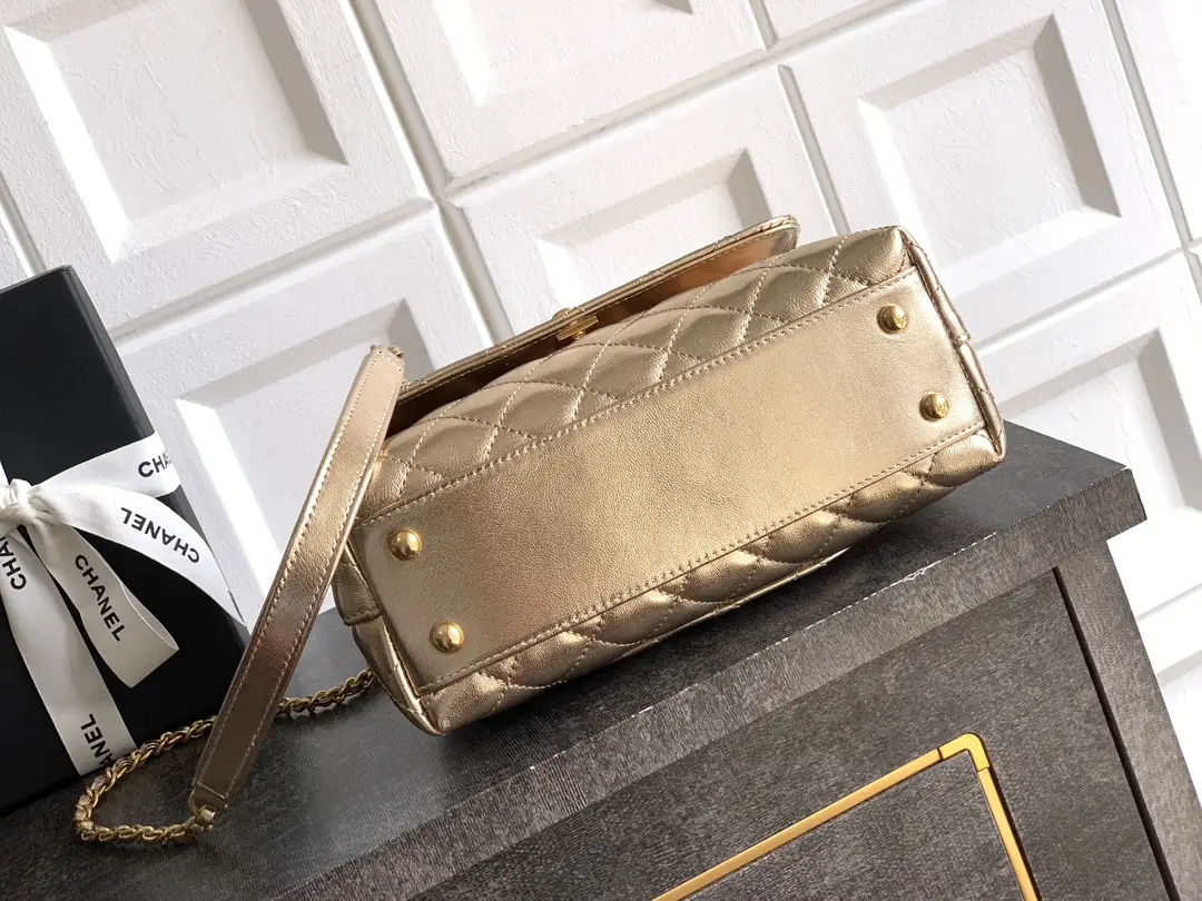 Chanel Coco Ring Handle Bag Gold