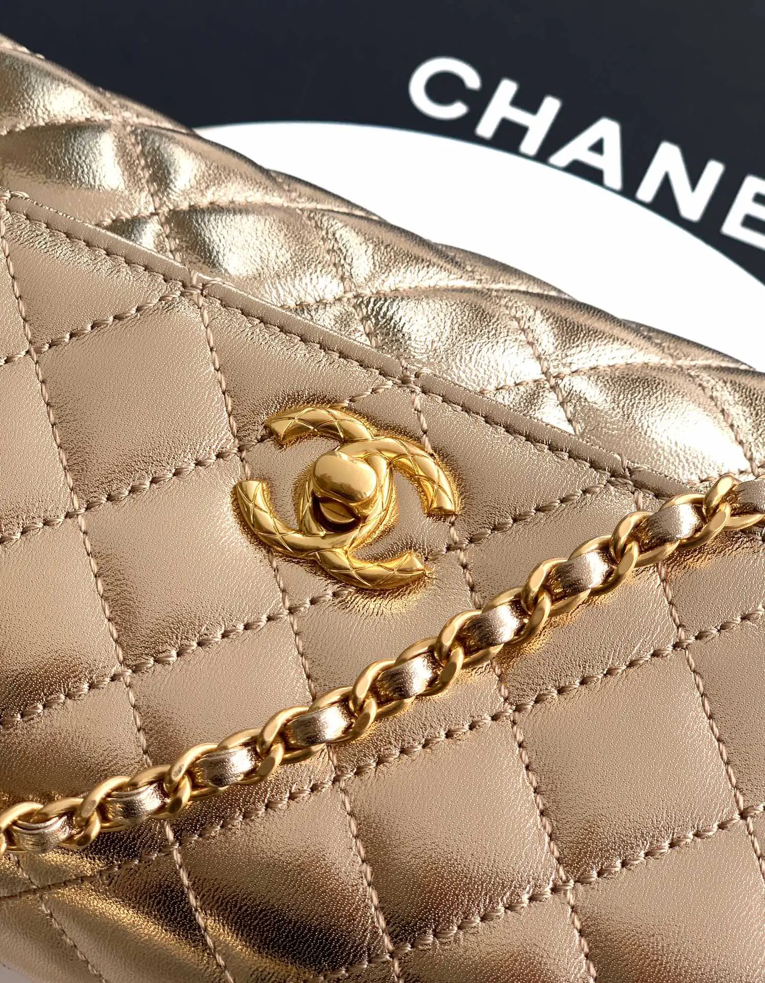 Chanel Coco Ring Handle Bag Gold