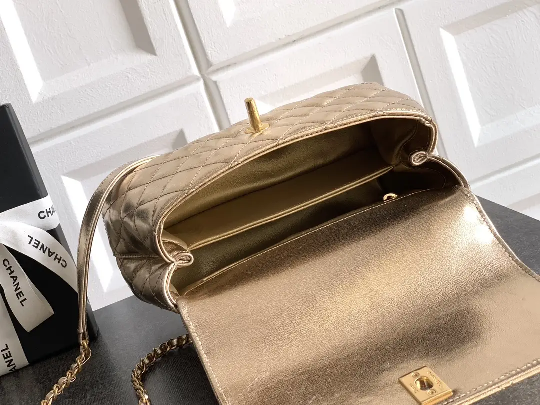 Chanel Coco Ring Handle Bag Gold