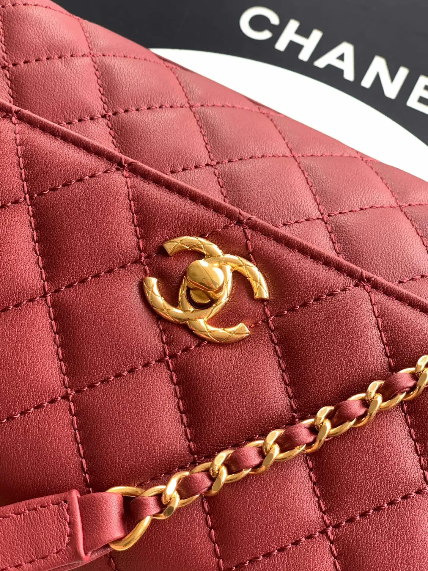 Chanel Coco Ring Handle Bag Red