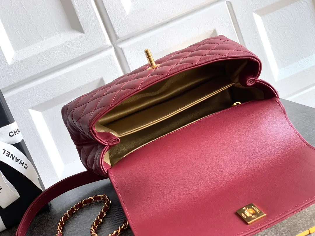 Chanel Coco Ring Handle Bag Red