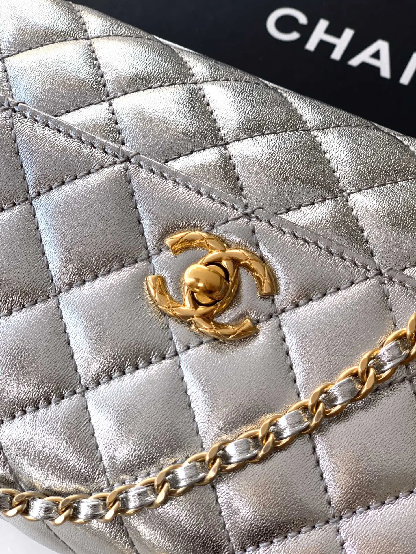 Chanel Coco Ring Handle Bag Silver