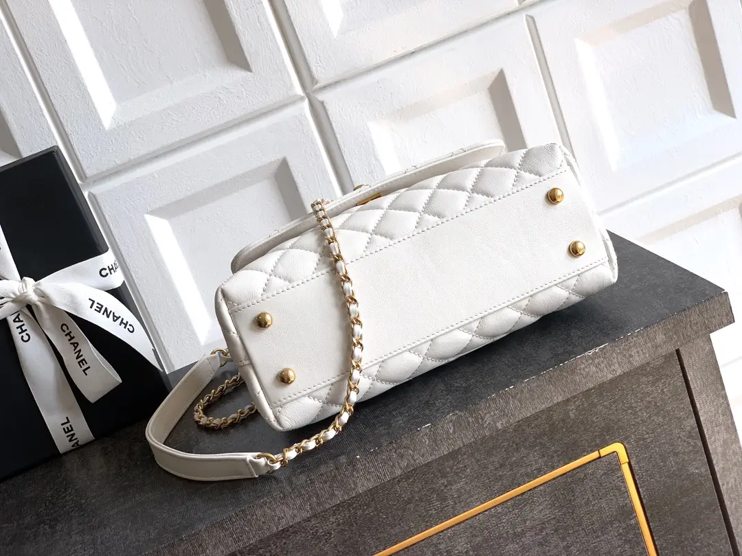 Chanel Coco Ring Handle Bag White
