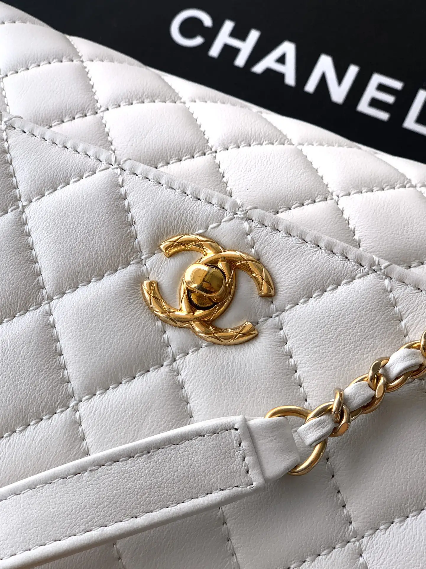 Chanel Coco Ring Handle Bag White