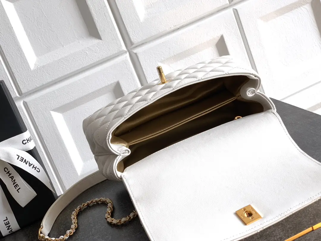 Chanel Coco Ring Handle Bag White