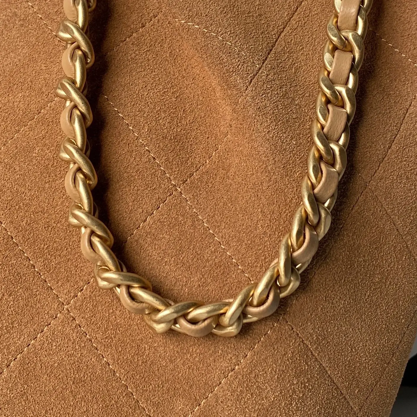 Chanel Hobo Bag AS5970 Suede Caramel Color