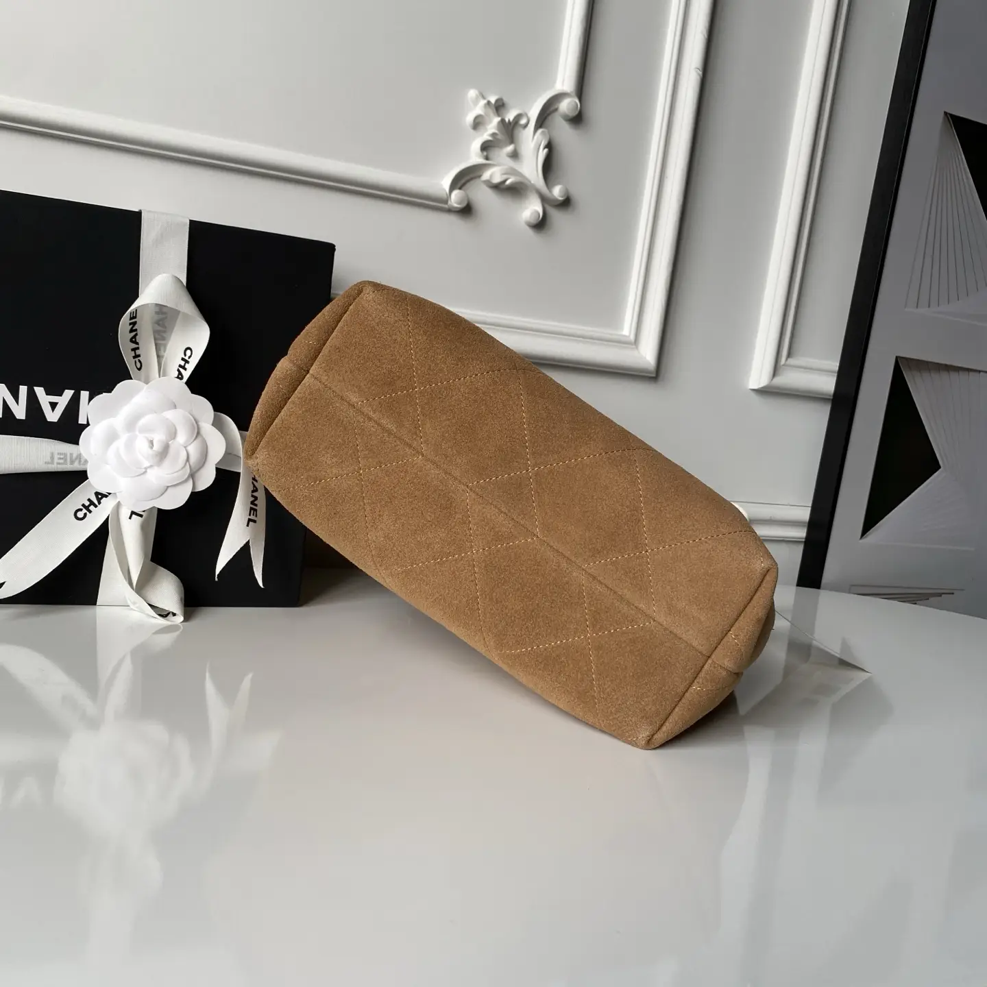 Chanel Hobo Bag AS5970 Suede Caramel Color