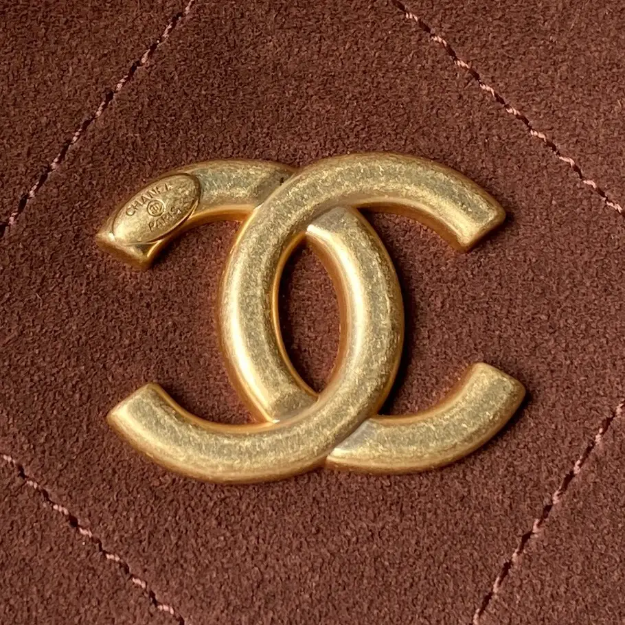 Chanel Hobo Bag AS5970 Suede Dark Brown