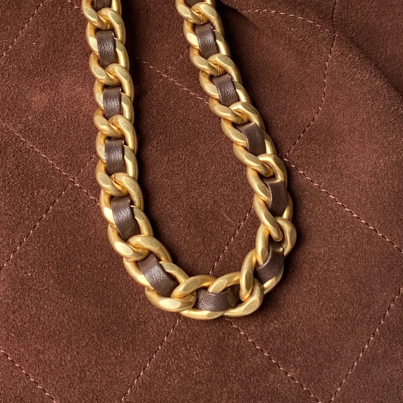 Chanel Hobo Bag AS5970 Suede Dark Brown