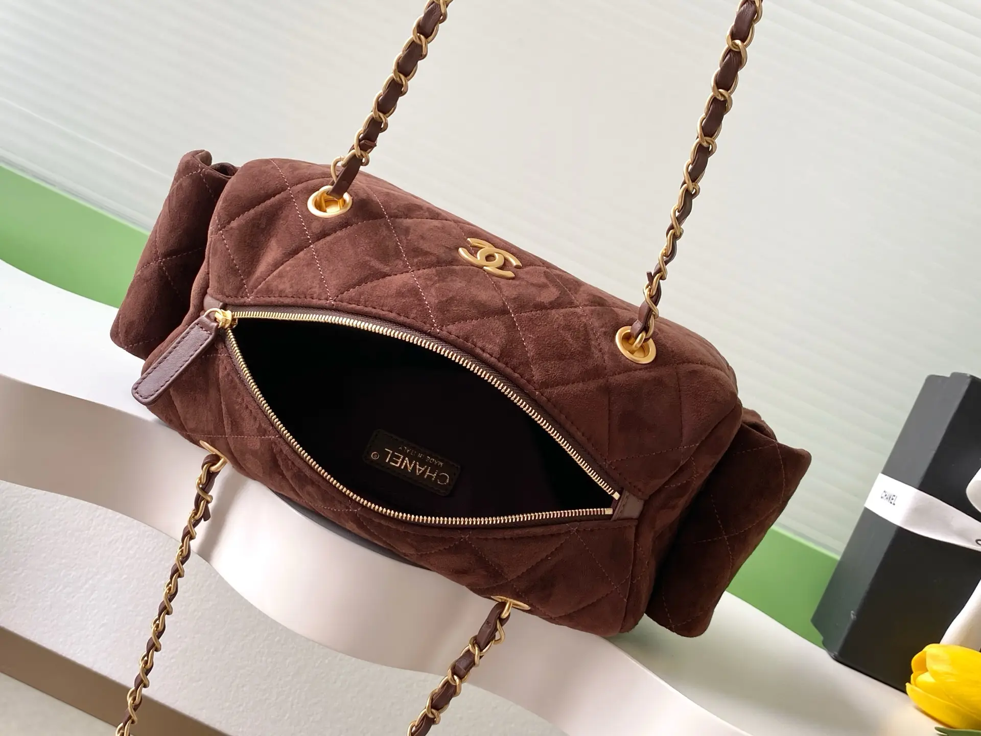 Chanel Medium Bowling Bag AS5791 Brown
