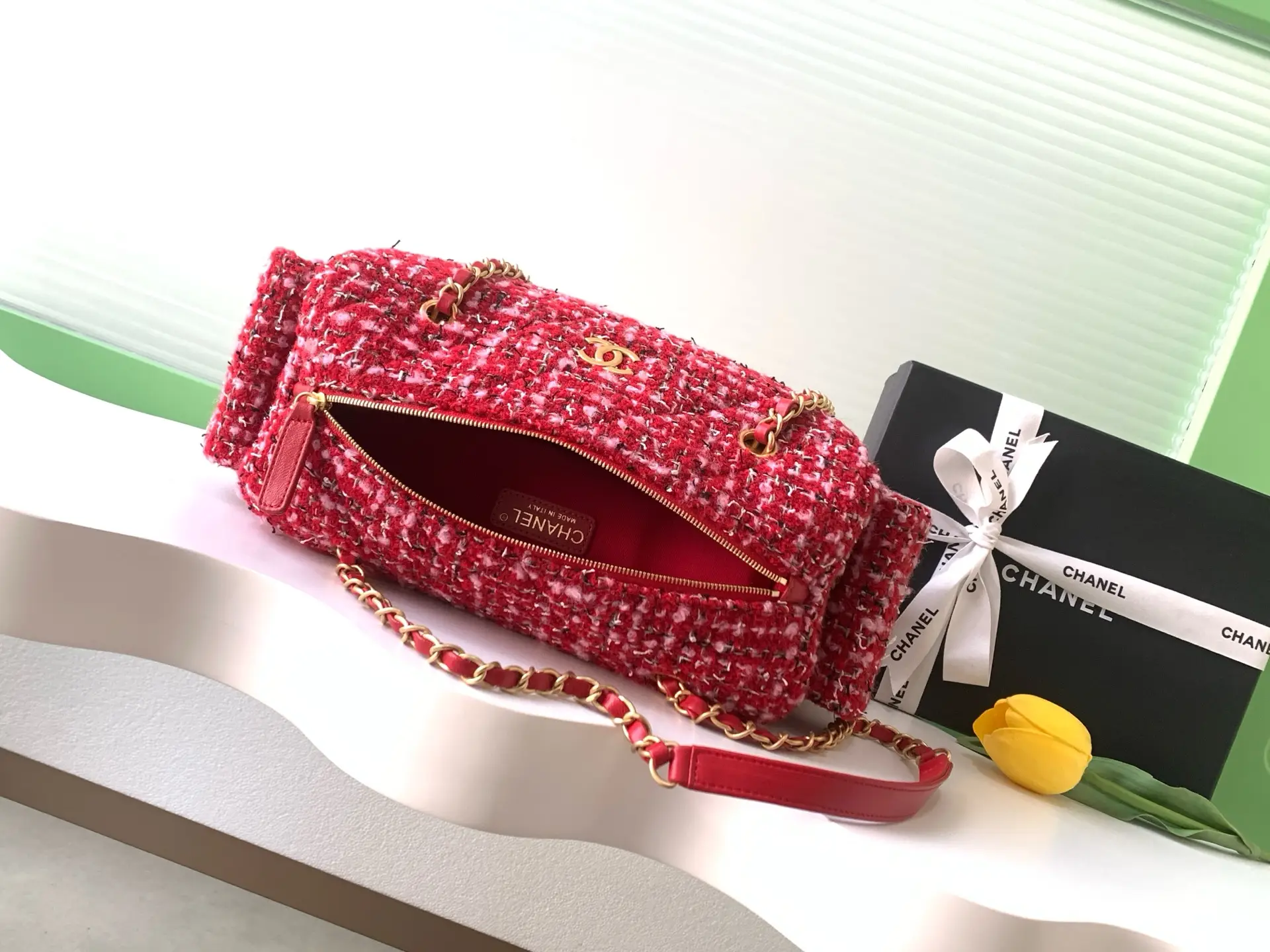 Chanel Medium Bowling Bag AS5791 Red