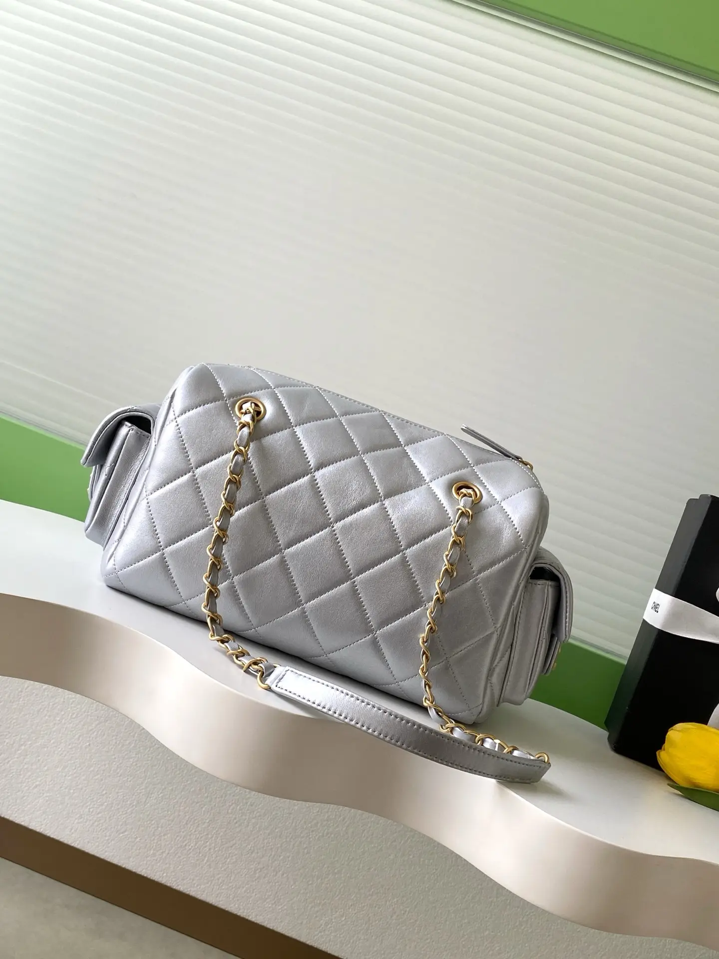 Chanel Medium Bowling Bag AS5791 Sliver
