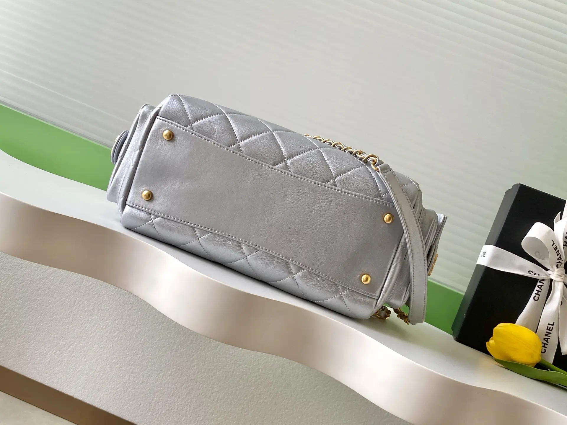 Chanel Medium Bowling Bag AS5791 Sliver