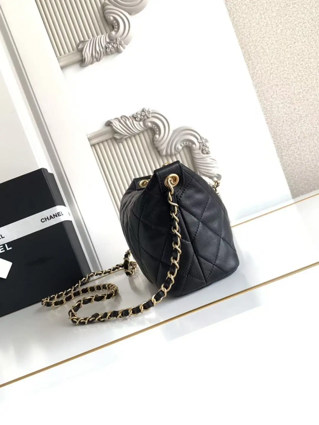 Chanel Pearl Chain Hobo Bag AS5898 Black