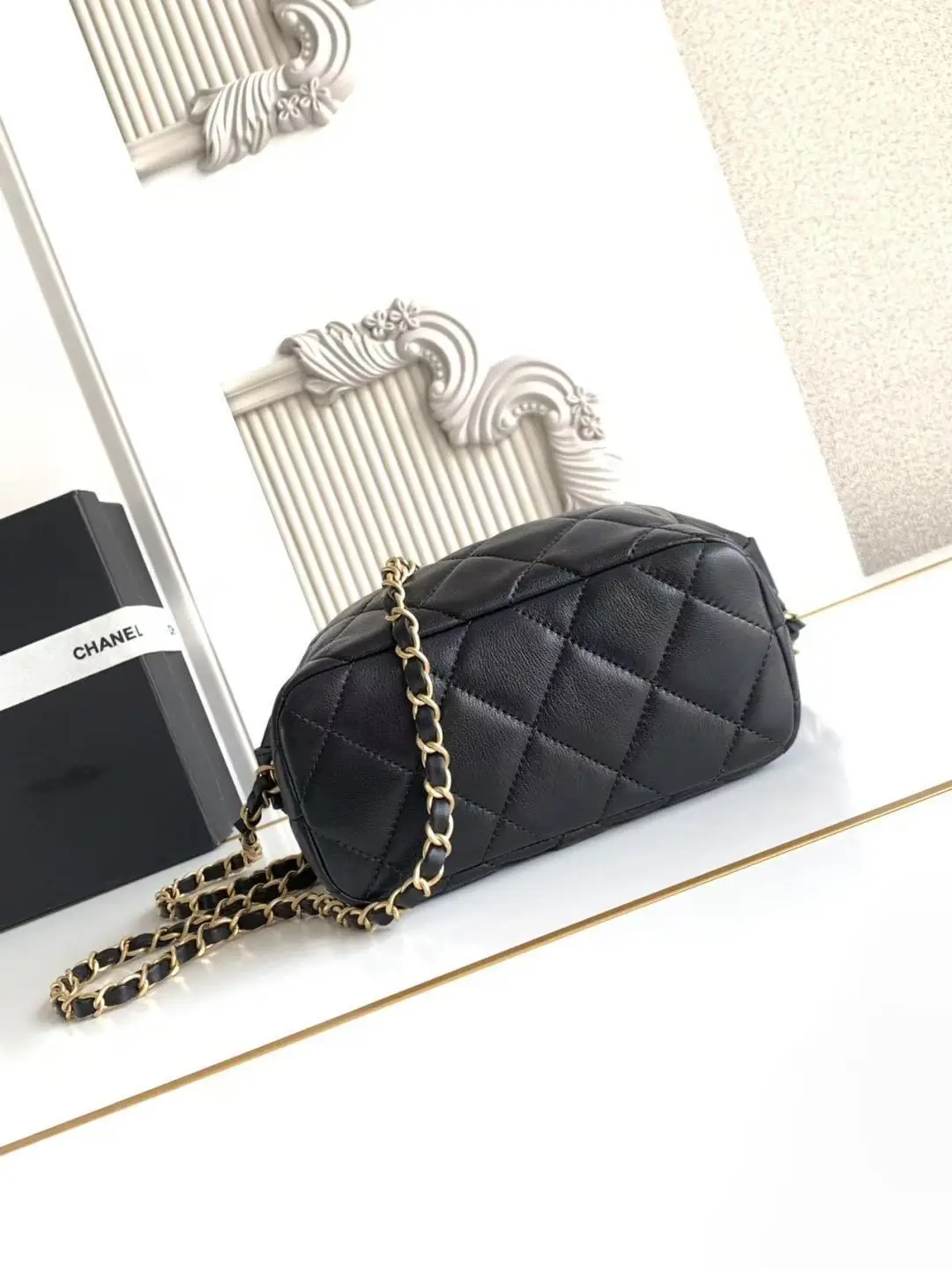 Chanel Pearl Chain Hobo Bag AS5898 Black