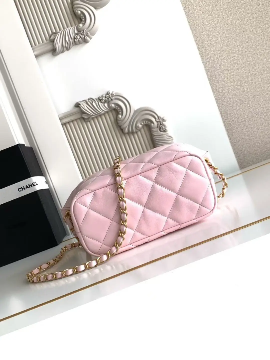 Chanel Pearl Chain Hobo Bag AS5898 Pink