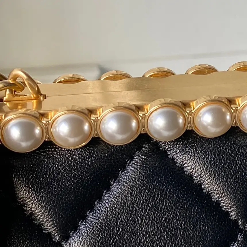 Chanel Pearl Evening Bag AS5912 Black