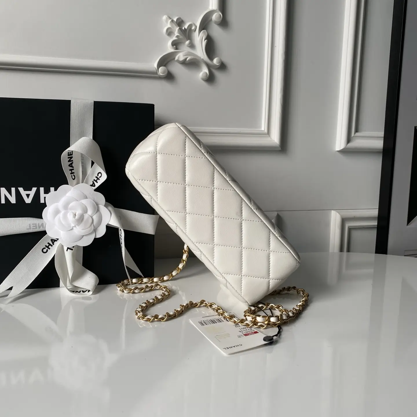 Chanel Pearl Evening Bag AS5912 White