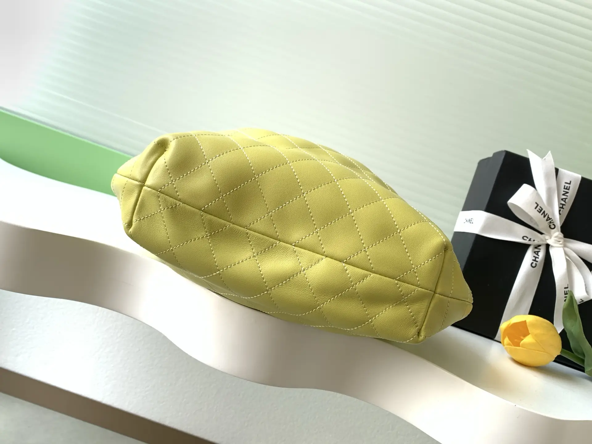 Chanel Tortoiseshell Handle Bag AS6010 Yellow