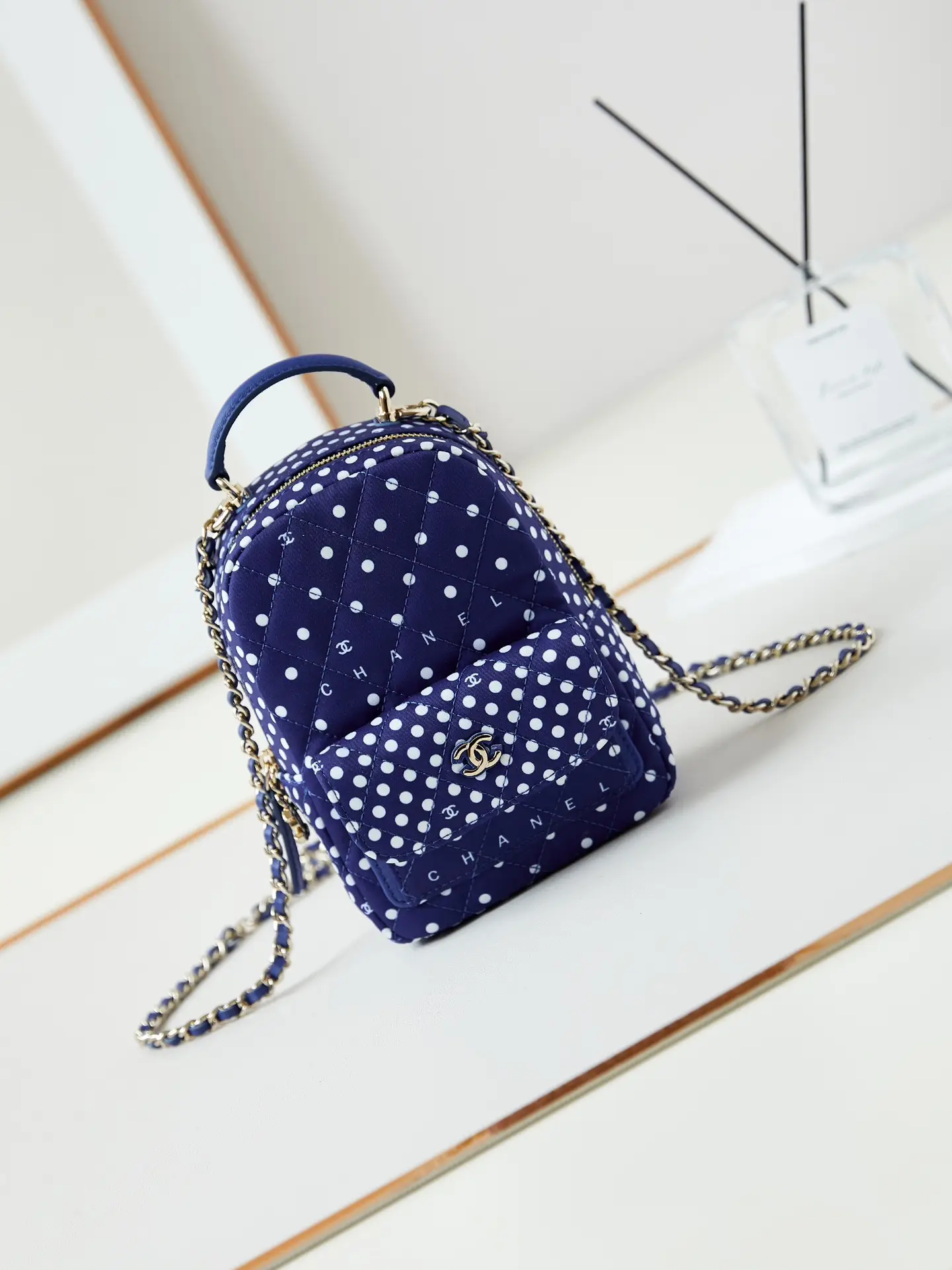 Chanel Tweed Backpack AP3753 Blue