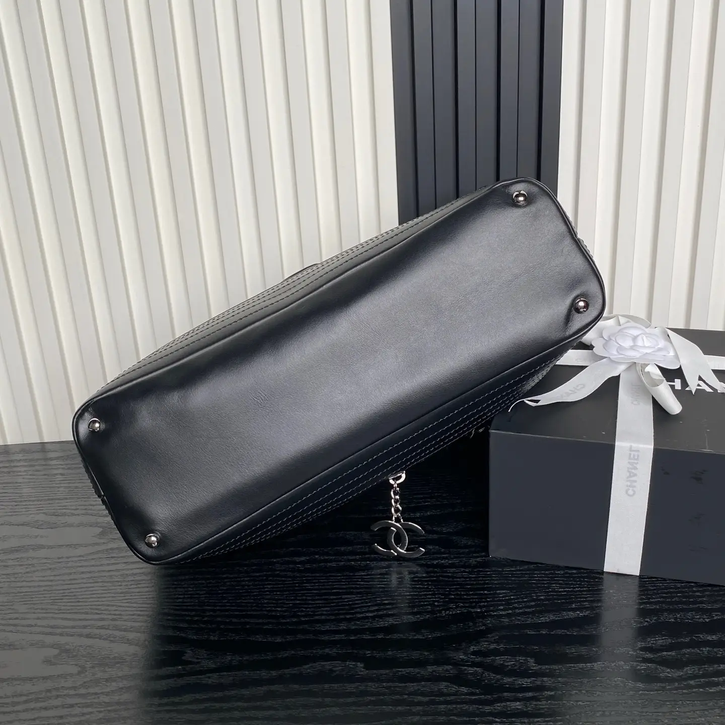 Chanel Vintage Large Tote Bag Black