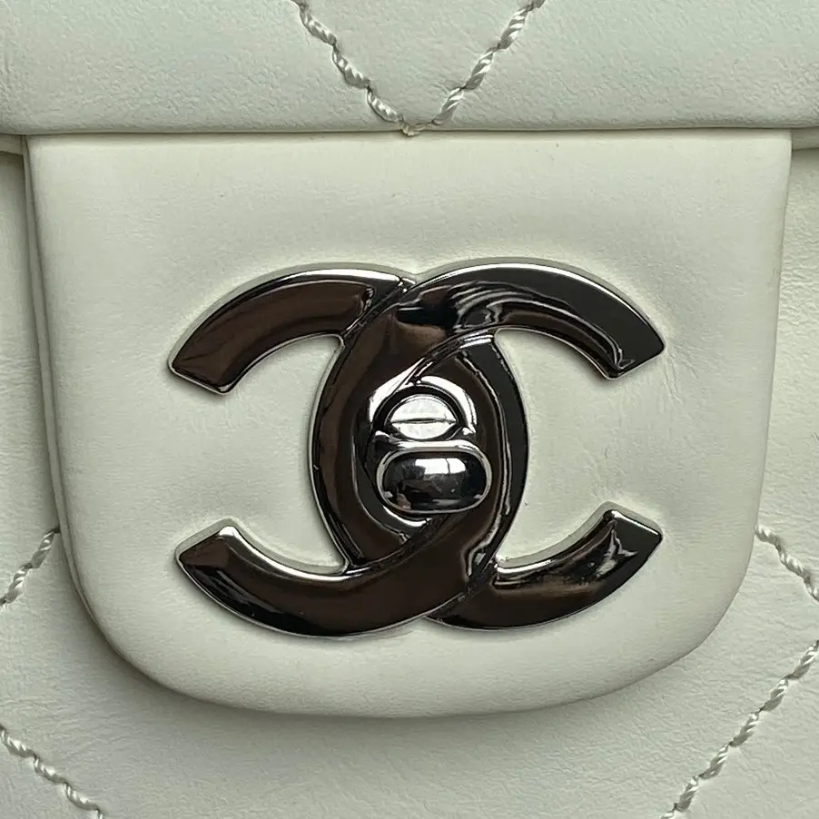 Chanel Vintage Large Tote Bag White