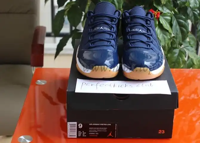 Authentic Air Jordan 11 Low Navy Gum