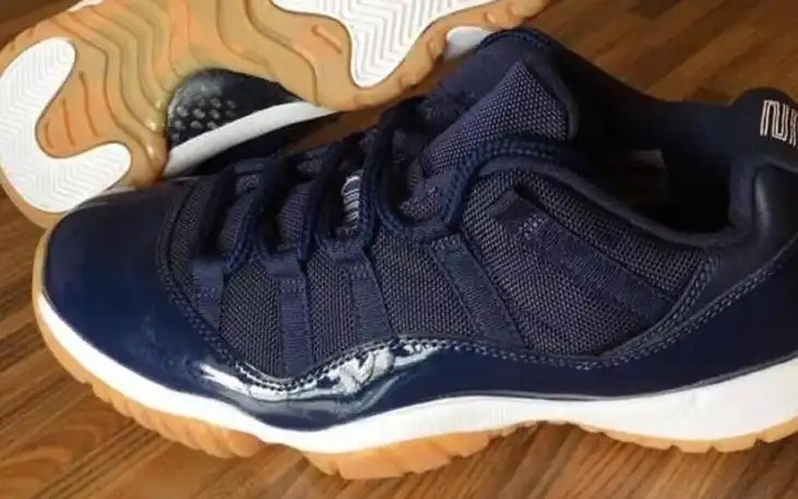 Authentic Air Jordan 11 Low Navy Gum