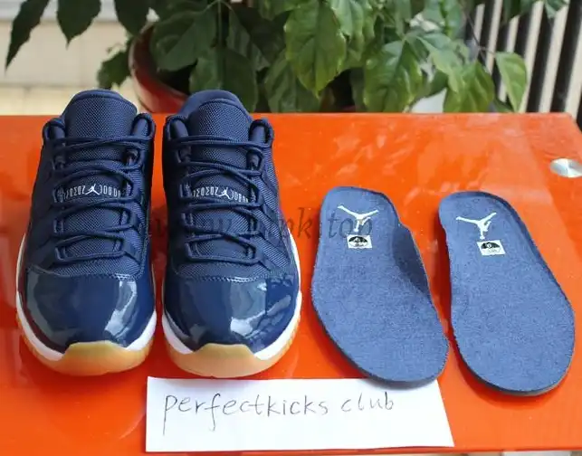 Authentic Air Jordan 11 Low Navy Gum