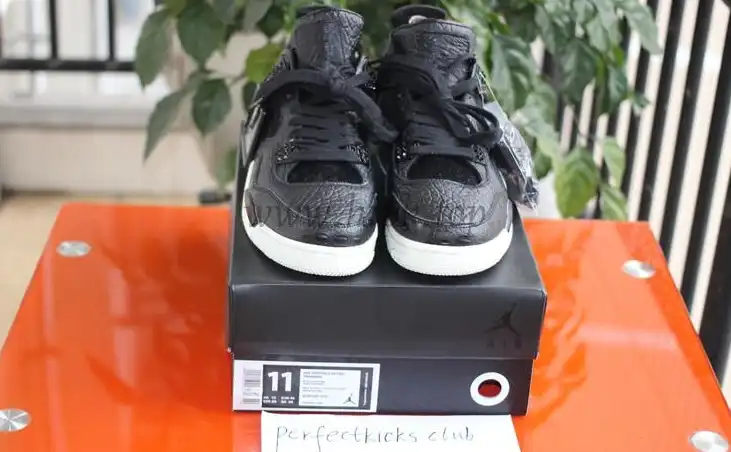 Authentic Air Jordan 4 Premium Black