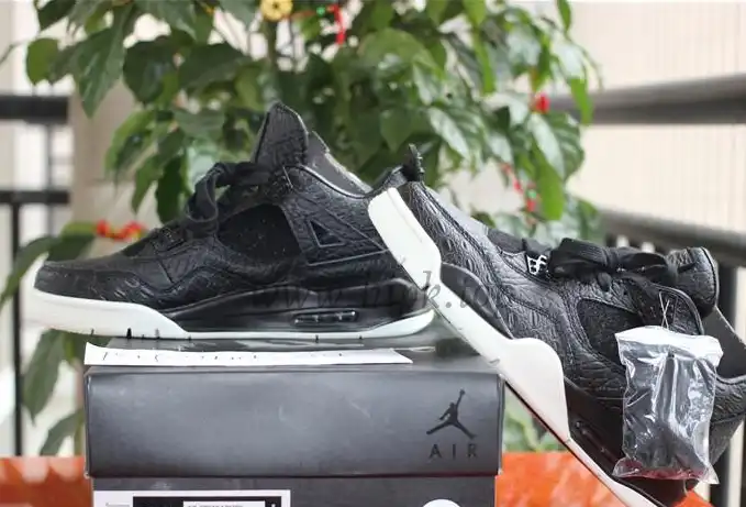 Authentic Air Jordan 4 Premium Black