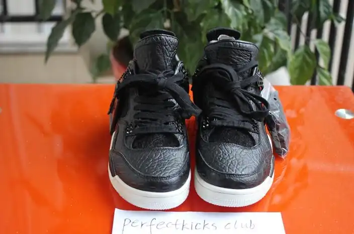 Authentic Air Jordan 4 Premium Black